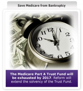 Medicare Trust Fund Bankruptcy (Source healthreform.gov)