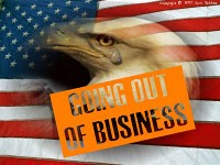 American Flag, Eagle "Going Out of Business"