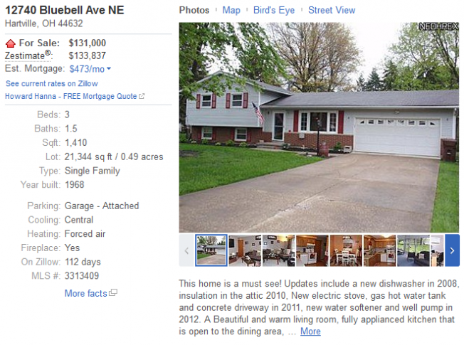 12740 Bluebell Ave NE, Hartville, OH 44632 - Source: Zillow